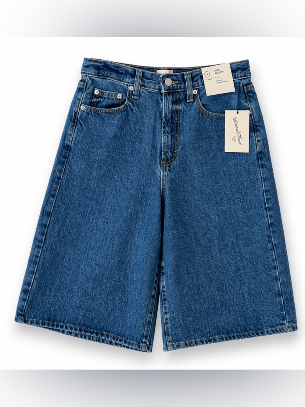 Universal Thread high-rise wide-leg denim culotte Long shorts Size 6 - Picture 12 of 12